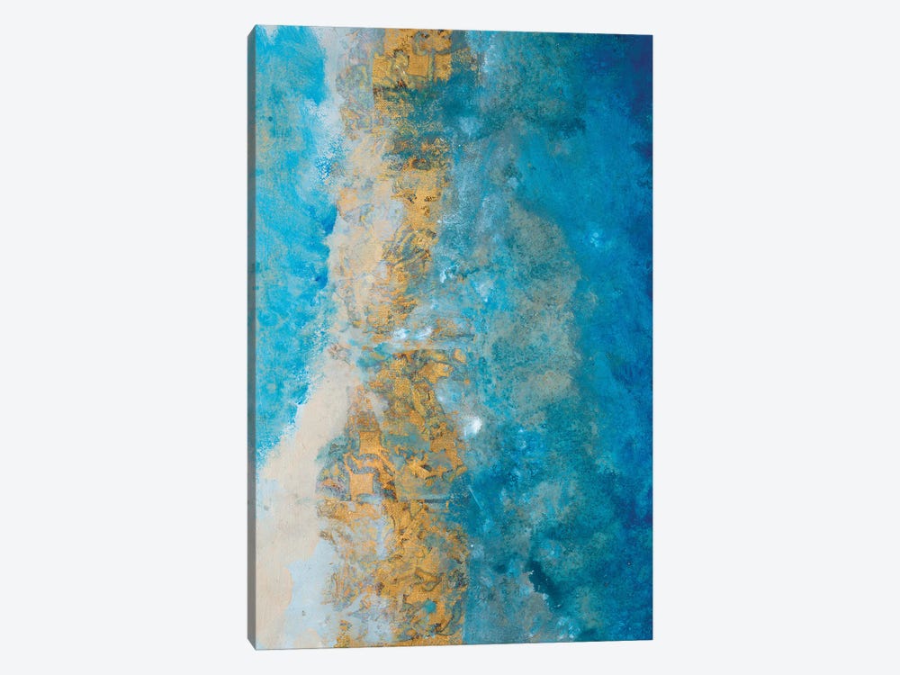 Coastline Vertical Abstract I by Merri Pattinian 1-piece Canvas Artwork