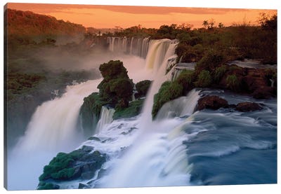 Cascades Of The Iguacu Falls, The World's Largest Waterfalls, Iguacu National Park, Argentina Canvas Art Print