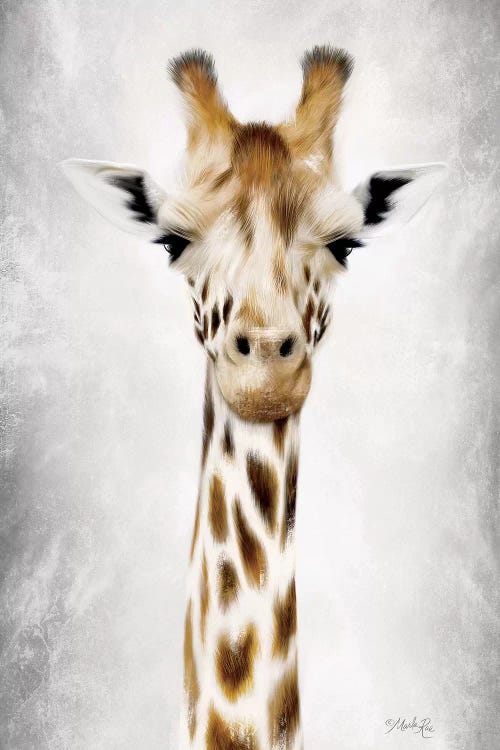 Geri the Giraffe Up Close by Marla Rae wall art