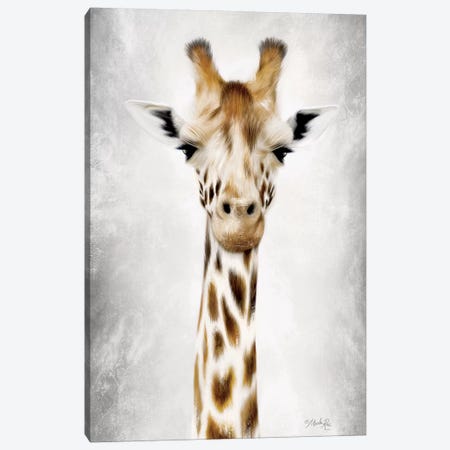 Geri the Giraffe Up Close Canvas Print #MRR112} by Marla Rae Canvas Art Print