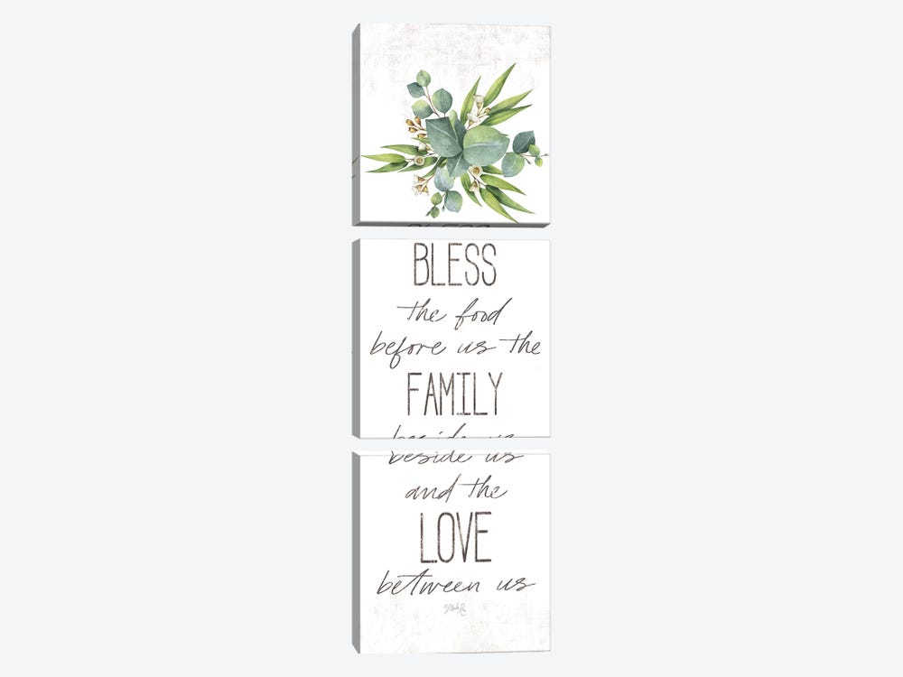 Dinner Blessing by Marla Rae 3-piece Canvas Art Print