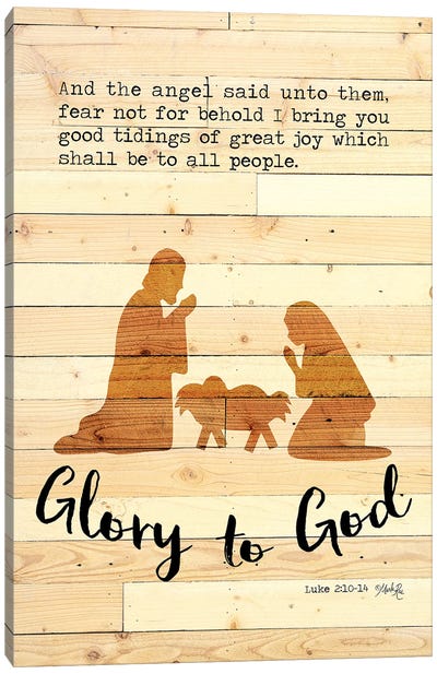 Glory to God Canvas Art Print - Nativity Scene Art
