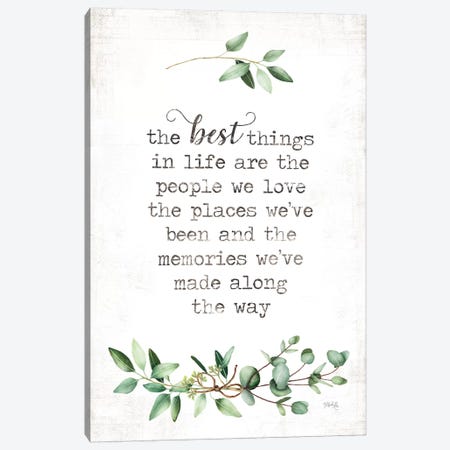 The Best Things Canvas Print #MRR169} by Marla Rae Canvas Artwork
