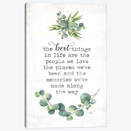 The Best Things Canvas Print #MRR170} by Marla Rae Art Print