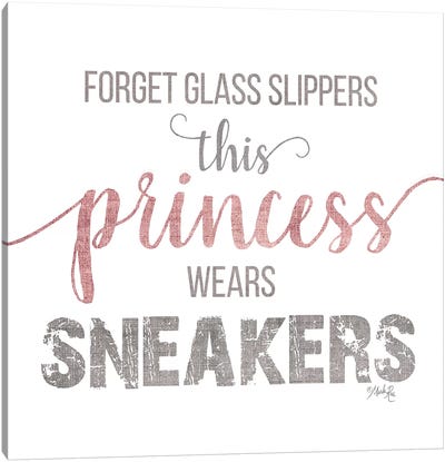 This Princess Wears Sneakers Canvas Art Print - Royalty