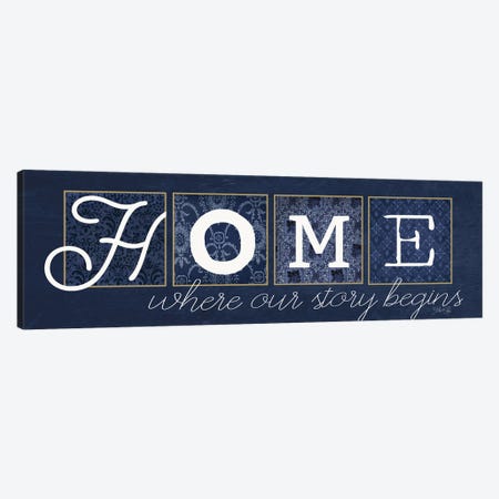 Home Where Our Story Begins Canvas Print #MRR197} by Marla Rae Canvas Artwork