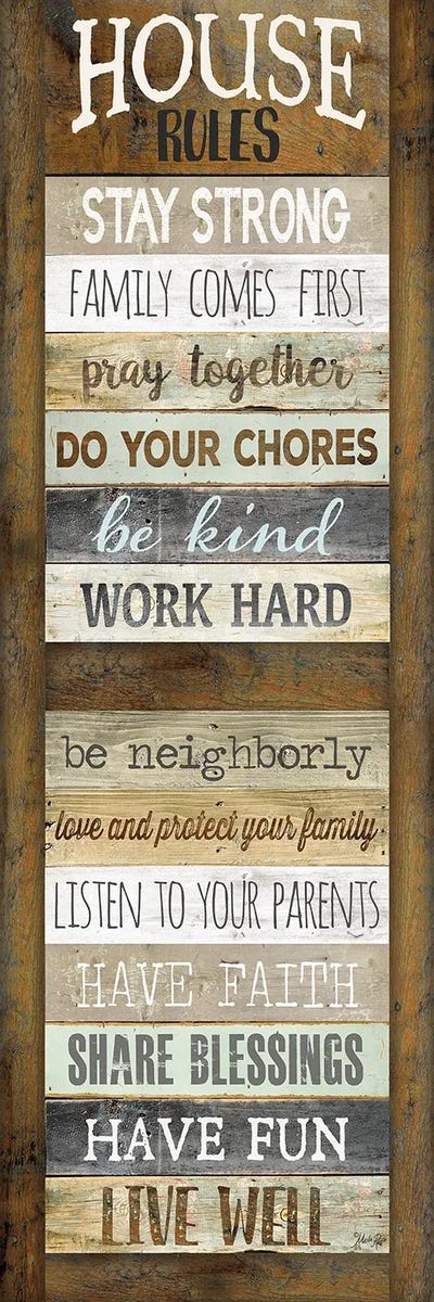 House Rules by Marla Rae canvas print