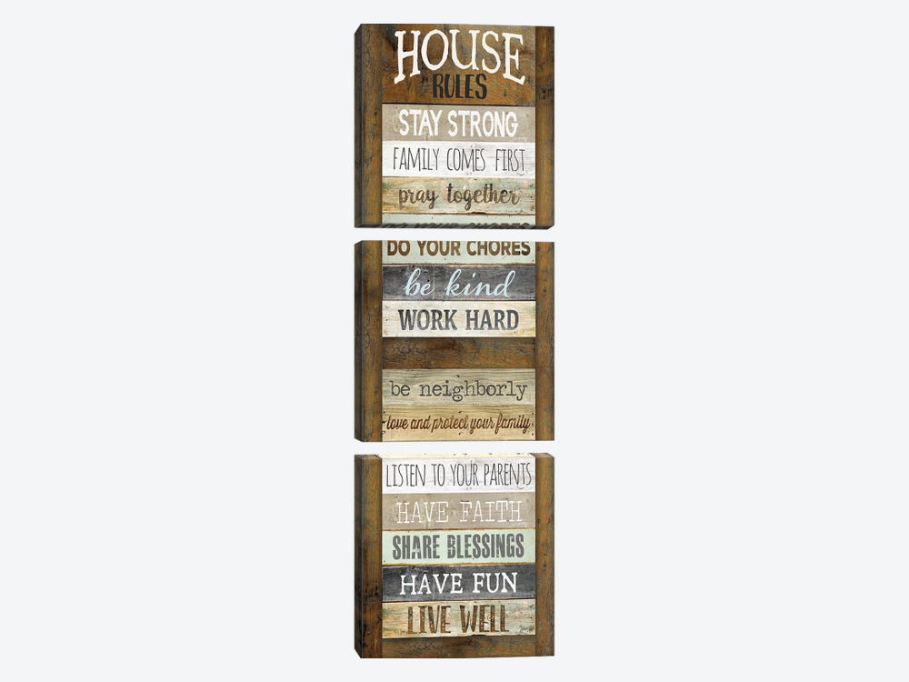 House Rules by Marla Rae 3-piece Art Print
