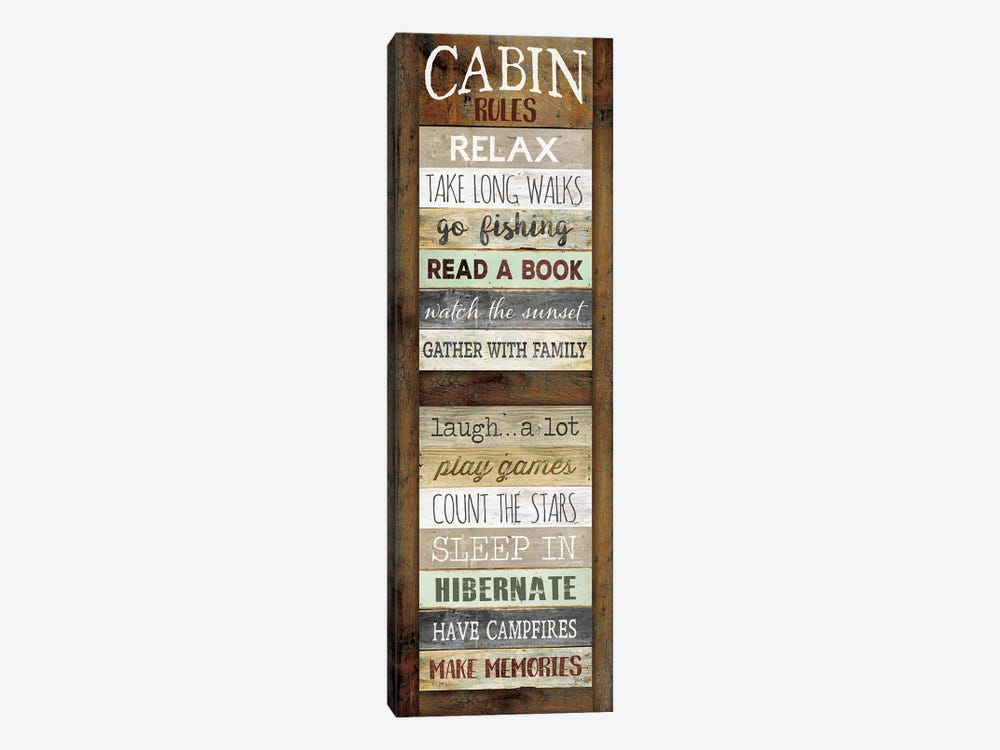 Cabin Rules by Marla Rae 1-piece Canvas Wall Art