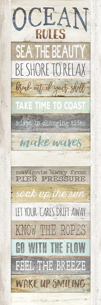 Ocean Rules by Marla Rae canvas print