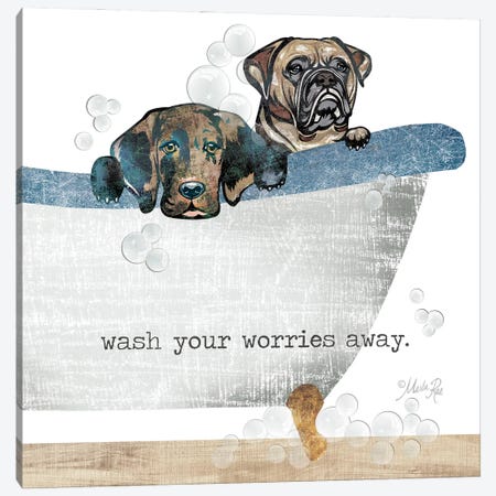 Wash your Worries Away Canvas Print #MRR239} by Marla Rae Canvas Artwork