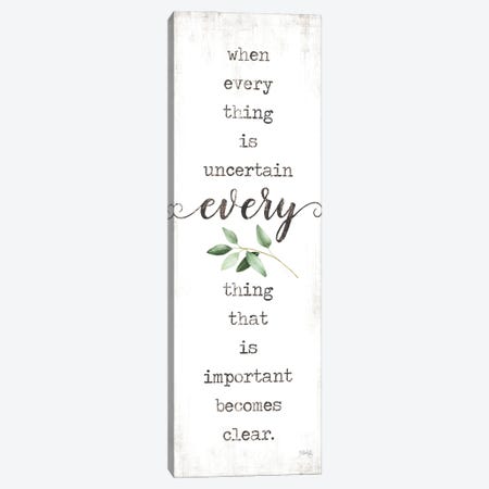 What's Important Becomes Clear Canvas Print #MRR250} by Marla Rae Canvas Artwork