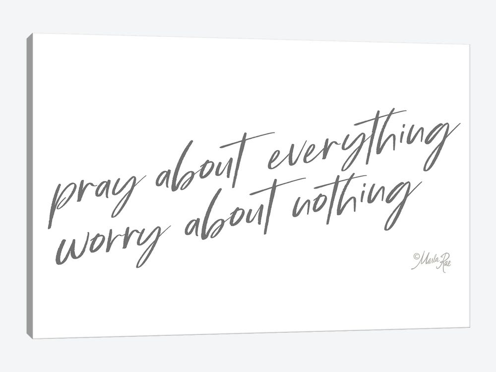 Pray About Everything by Marla Rae 1-piece Canvas Wall Art