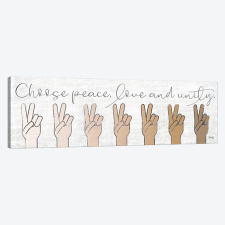 Choose Peace, Love And Unity Canvas Print #MRR284} by Marla Rae Canvas Art