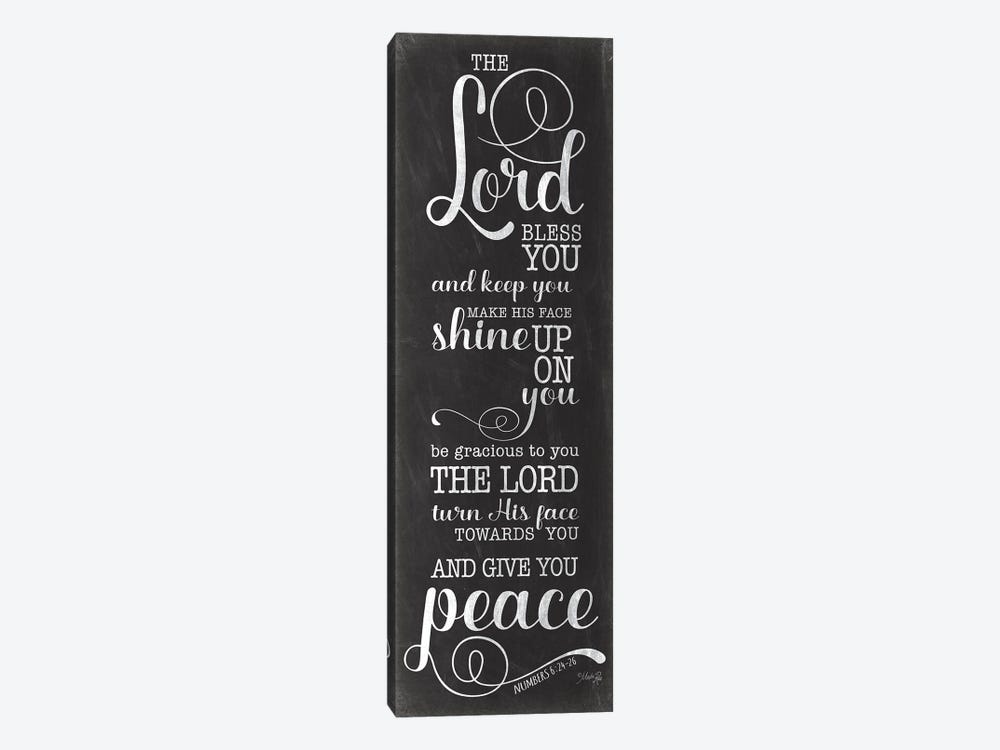 May The Lord Bless You (Black) by Marla Rae 1-piece Canvas Print
