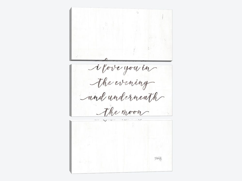 I Love You in the Evening by Marla Rae 3-piece Canvas Print