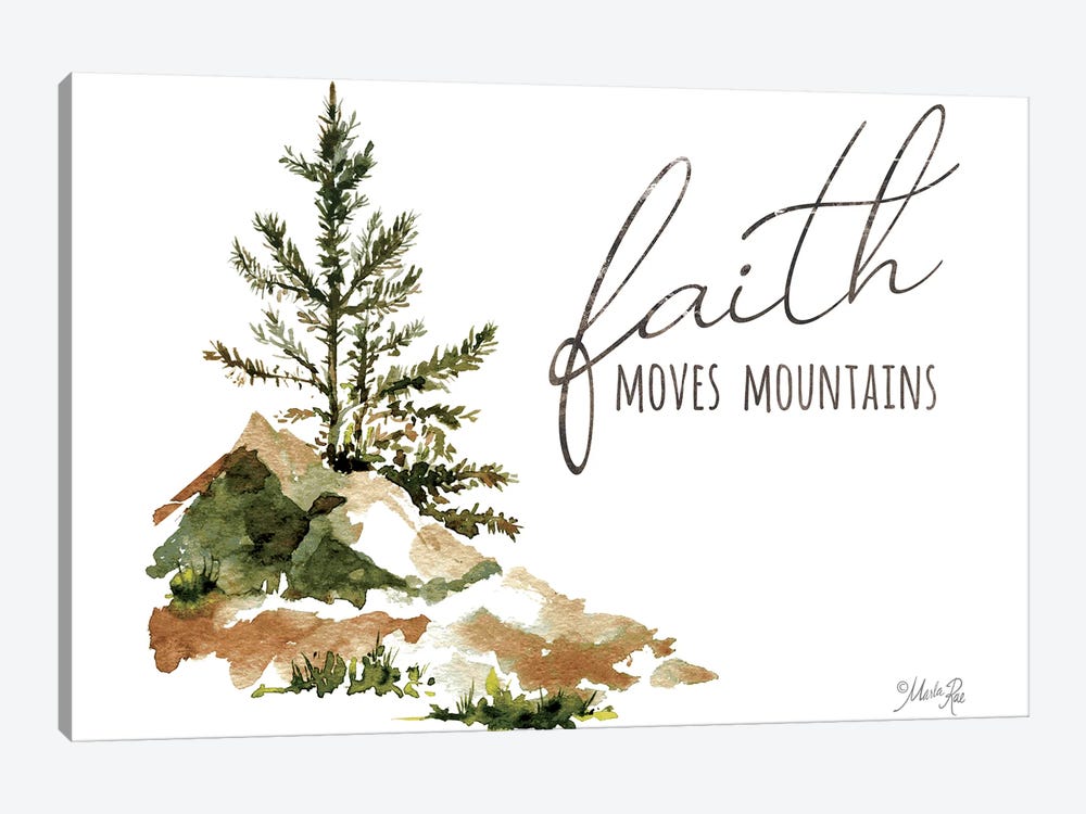 Faith Moves Mountains by Marla Rae 1-piece Canvas Artwork
