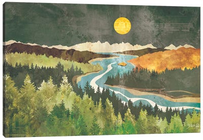 Mountain Moonlight Canvas Art Print - Marla Rae
