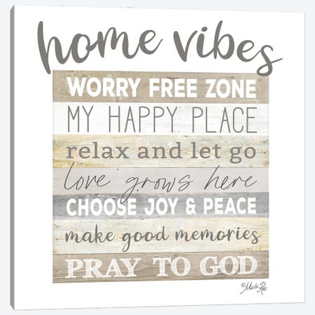 Home Vibes Canvas Print #MRR316} by Marla Rae Canvas Art