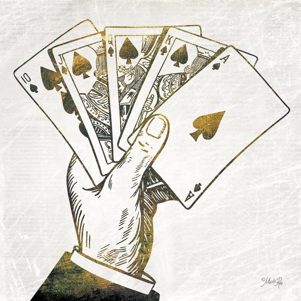 Cards & Board Games: Royal Flush by Marla Rae