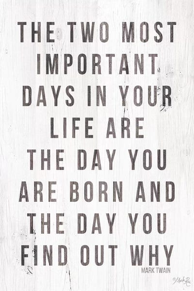 Two Most Important Days by Marla Rae canvas print