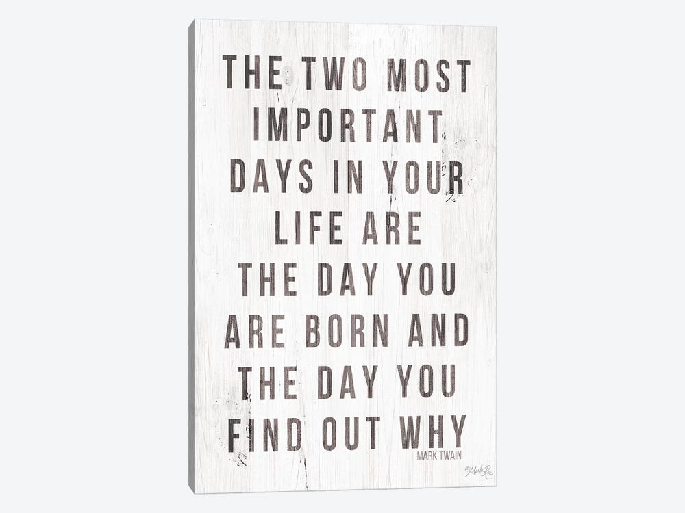 Two Most Important Days by Marla Rae 1-piece Canvas Artwork