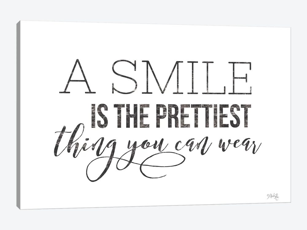 A Smile is the Prettiest Thing You Can Wear by Marla Rae 1-piece Canvas Art Print