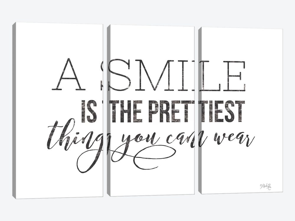 A Smile is the Prettiest Thing You Can Wear by Marla Rae 3-piece Art Print