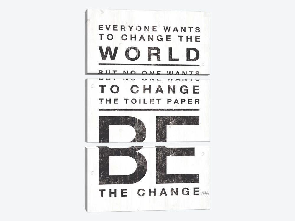 Everyone Wants to Change the World by Marla Rae 3-piece Canvas Wall Art
