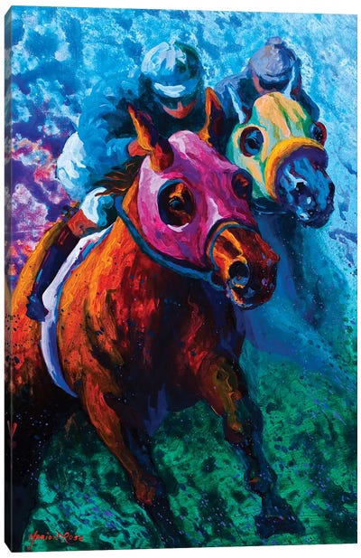 Bluebloods Canvas Art Print - Horse Racing Art