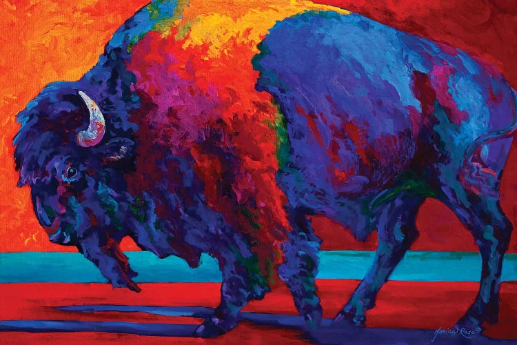 Abstract Bison by Marion Rose wall art