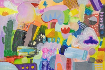 Submarine's Dream by Mary Robertson framed canvas print