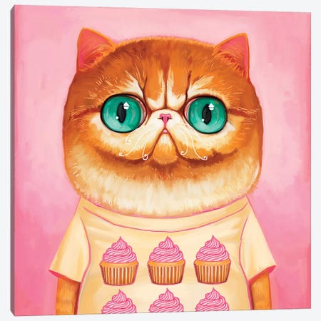 Hey Cupcake Canvas Print #MSC10} by Melanie Schultz Canvas Print