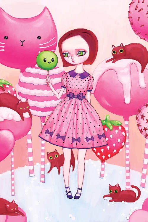 In The Land Of Cake Pops And Cats by Melanie Schultz wall art
