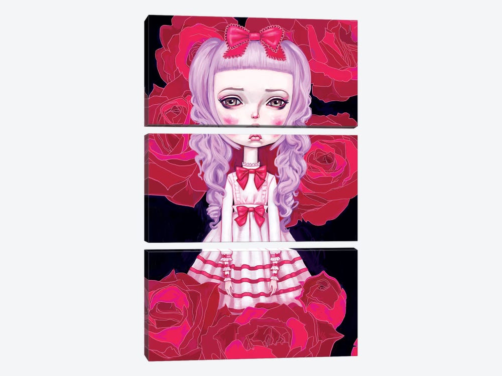 Sweet Lolita Rose by Melanie Schultz 3-piece Canvas Print