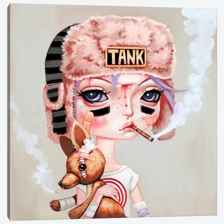 Tank Girl Canvas Print #MSC18} by Melanie Schultz Art Print