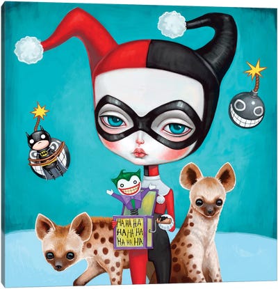 Harley Quinn Canvas Art Print - Toys & Collectibles