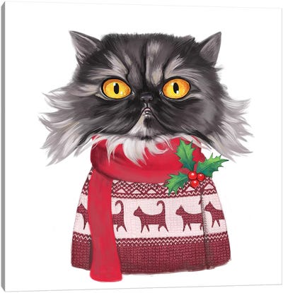Gimli Christmas Canvas Art Print - Christmas Animal Art