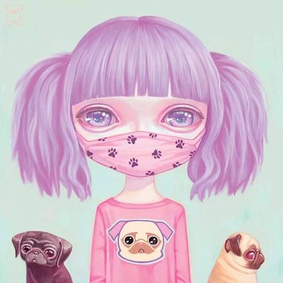 Pug Life by Melanie Schultz metal wall art