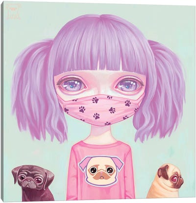 Pug Life Canvas Art Print - Pug Art