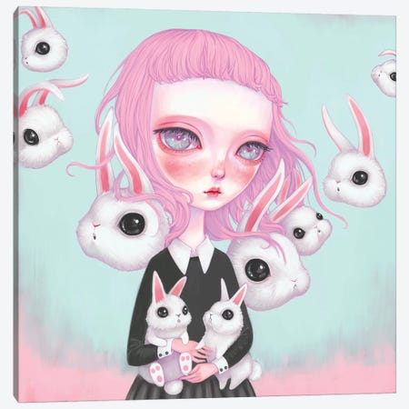 Bunny Girl Canvas Print #MSC34} by Melanie Schultz Canvas Art