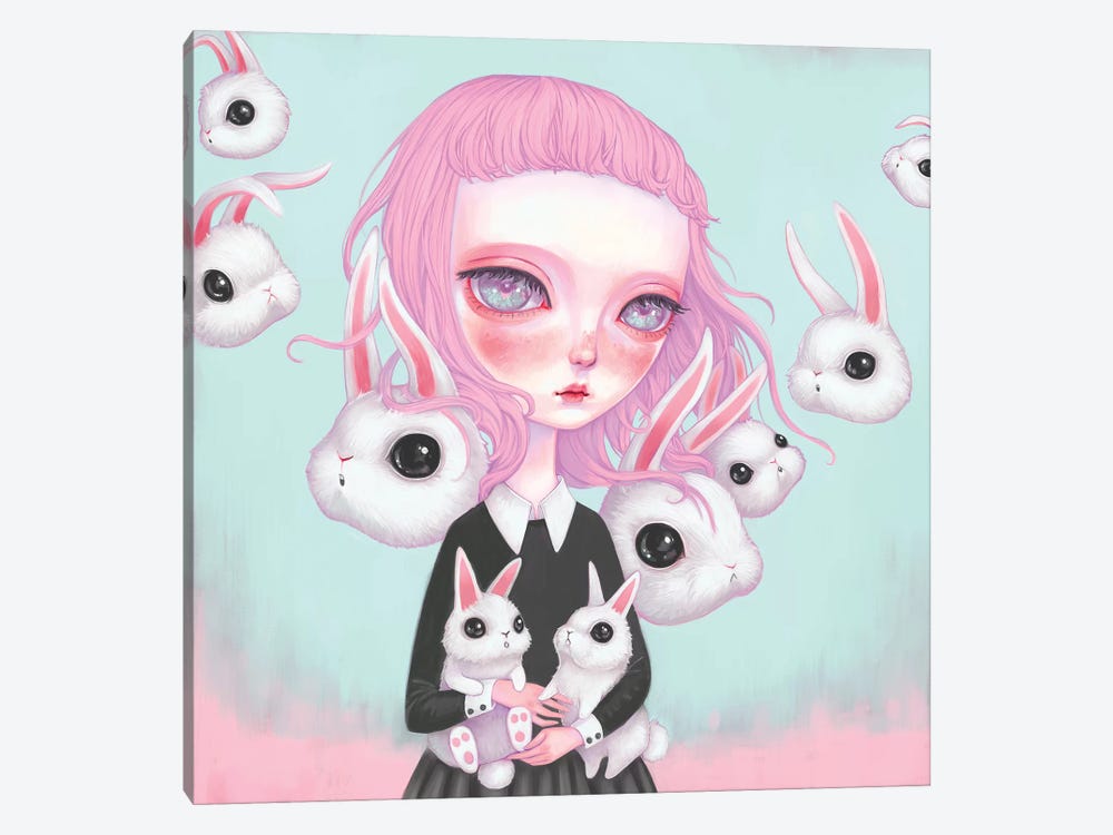 Bunny Girl by Melanie Schultz 1-piece Canvas Art