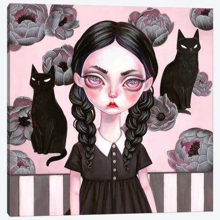 Wednesday Addams Canvas Print #MSC35} by Melanie Schultz Canvas Art