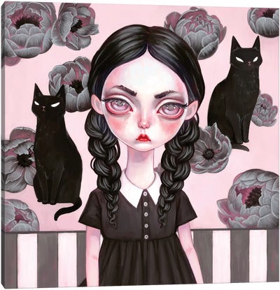 Wednesday Addams Canvas Art Print - Christina Ricci
