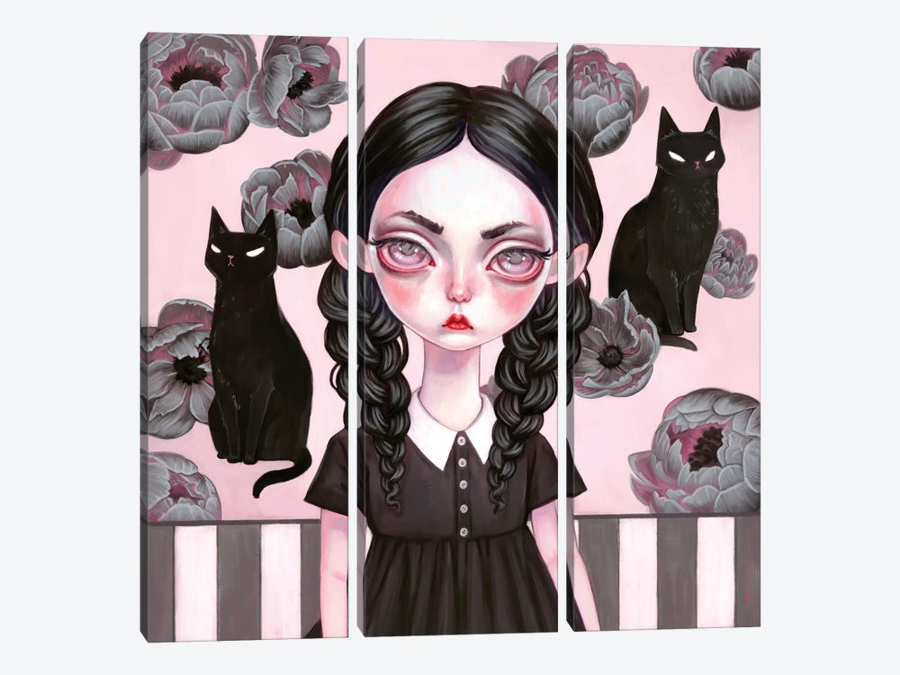 Wednesday Addams by Melanie Schultz 3-piece Canvas Print