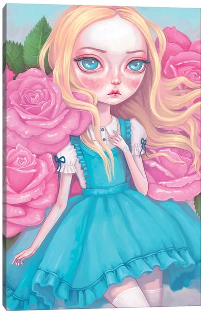 Alice In Wonderland Canvas Art Print - Kids TV & Movie Art