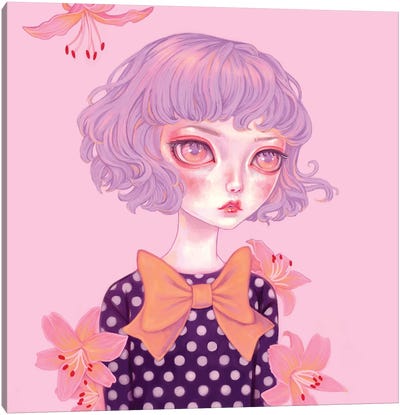 Lilac Hair Canvas Art Print - Melanie Schultz