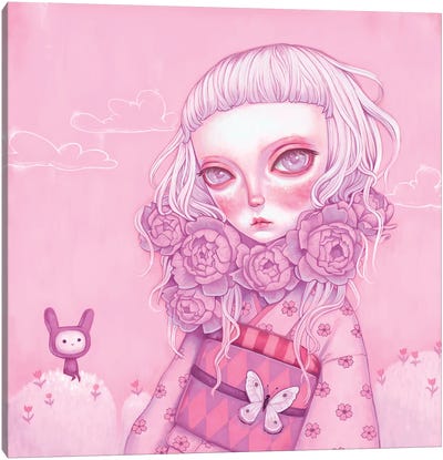 Pink Planet Canvas Art Print - Melanie Schultz