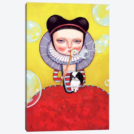 Girl Who Blew Bubbles Canvas Print #MSC9} by Melanie Schultz Canvas Art