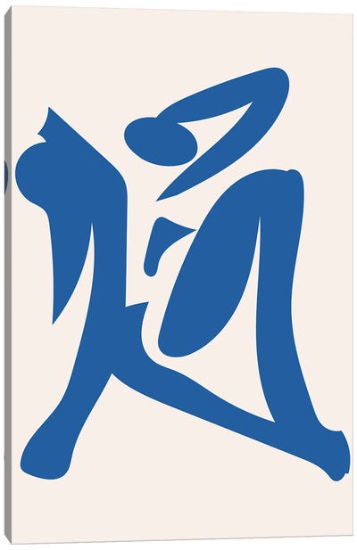 Deconstructed Blue Figure 4 Canvas Art Print - All Things Matisse